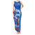 Scotland Christmas Tank Maxi Dress with Santa Playing Bagpipes and Blue Red Tartan Music Notes - Wonder Print Shop