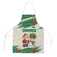 Dominica Christmas Apron with Santa Snowman and Tropical Carnival Headpiece - Wonder Print Shop