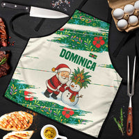 Dominica Christmas Apron with Santa Snowman and Tropical Carnival Headpiece - Wonder Print Shop