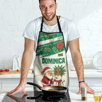 Dominica Christmas Apron with Santa Snowman and Tropical Carnival Headpiece - Wonder Print Shop