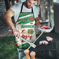 Dominica Christmas Apron with Santa Snowman and Tropical Carnival Headpiece - Wonder Print Shop