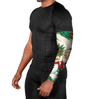 Dominica Christmas Arm Sleeves with Santa Snowman and Tropical Carnival Headpiece - Wonder Print Shop