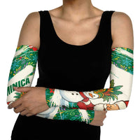 Dominica Christmas Arm Sleeves with Santa Snowman and Tropical Carnival Headpiece - Wonder Print Shop