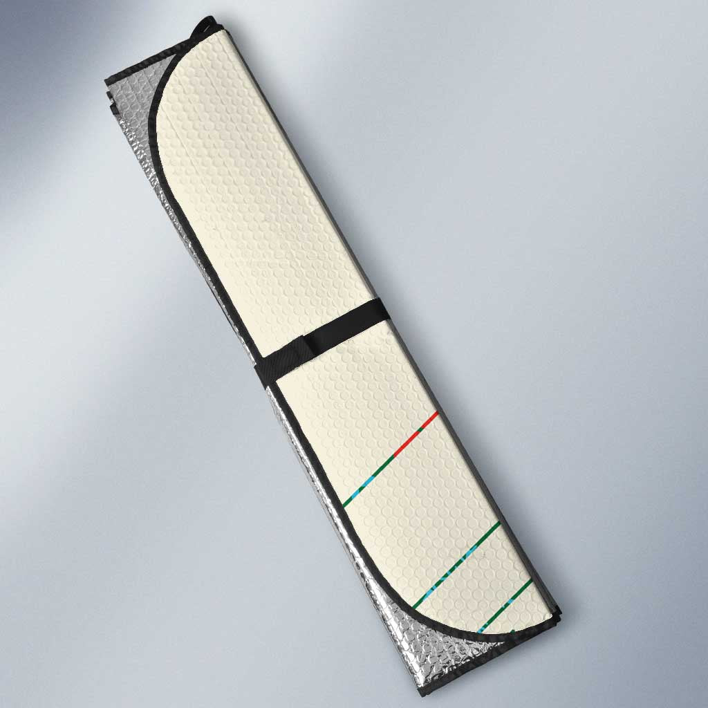 Dominica Christmas Auto Sun Shade with Santa Snowman and Tropical Carnival Headpiece - Wonder Print Shop