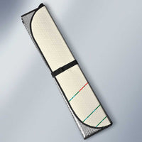 Dominica Christmas Auto Sun Shade with Santa Snowman and Tropical Carnival Headpiece - Wonder Print Shop