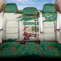 Dominica Christmas Back Car Seat Cover with Santa Snowman and Tropical Carnival Headpiece - Wonder Print Shop