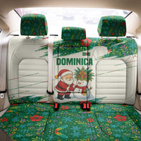 Dominica Christmas Back Car Seat Cover with Santa Snowman and Tropical Carnival Headpiece - Wonder Print Shop