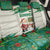Dominica Christmas Back Car Seat Cover with Santa Snowman and Tropical Carnival Headpiece - Wonder Print Shop