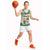 Dominica Christmas Basketball Jersey with Santa Snowman and Tropical Carnival Headpiece - Wonder Print Shop