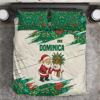 Dominica Christmas Bedding Set with Santa Snowman and Tropical Carnival Headpiece - Wonder Print Shop
