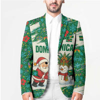 Dominica Christmas Blazer with Santa Snowman and Tropical Carnival Headpiece - Wonder Print Shop