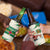 Dominica Christmas 4 in 1 Can Cooler Tumbler with Santa Snowman and Tropical Carnival Headpiece - Wonder Print Shop
