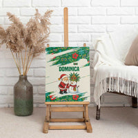 Dominica Christmas Canvas Wall Art with Santa Snowman and Tropical Carnival Headpiece - Wonder Print Shop