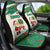 Dominica Christmas Car Seat Cover with Santa Snowman and Tropical Carnival Headpiece - Wonder Print Shop