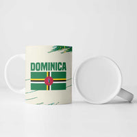 Dominica Christmas Ceramic Mug with Santa Snowman and Tropical Carnival Headpiece - Wonder Print Shop