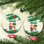Dominica Christmas Ceramic Ornament with Santa Snowman and Tropical Carnival Headpiece - Wonder Print Shop