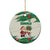 Dominica Christmas Ceramic Ornament with Santa Snowman and Tropical Carnival Headpiece - Wonder Print Shop