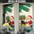 Dominica Christmas Door Cover with Santa Snowman and Tropical Carnival Headpiece - Wonder Print Shop