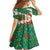 Dominica Christmas Family Matching Long Sleeve Bodycon Dress and Hawaiian Shirt with Santa Snowman and Tropical Carnival Headpiece - Wonder Print Shop