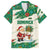 Dominica Christmas Family Matching Long Sleeve Bodycon Dress and Hawaiian Shirt with Santa Snowman and Tropical Carnival Headpiece - Wonder Print Shop