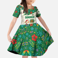 Dominica Christmas Family Matching Puletasi and Hawaiian Shirt with Santa Snowman and Tropical Carnival Headpiece - Wonder Print Shop