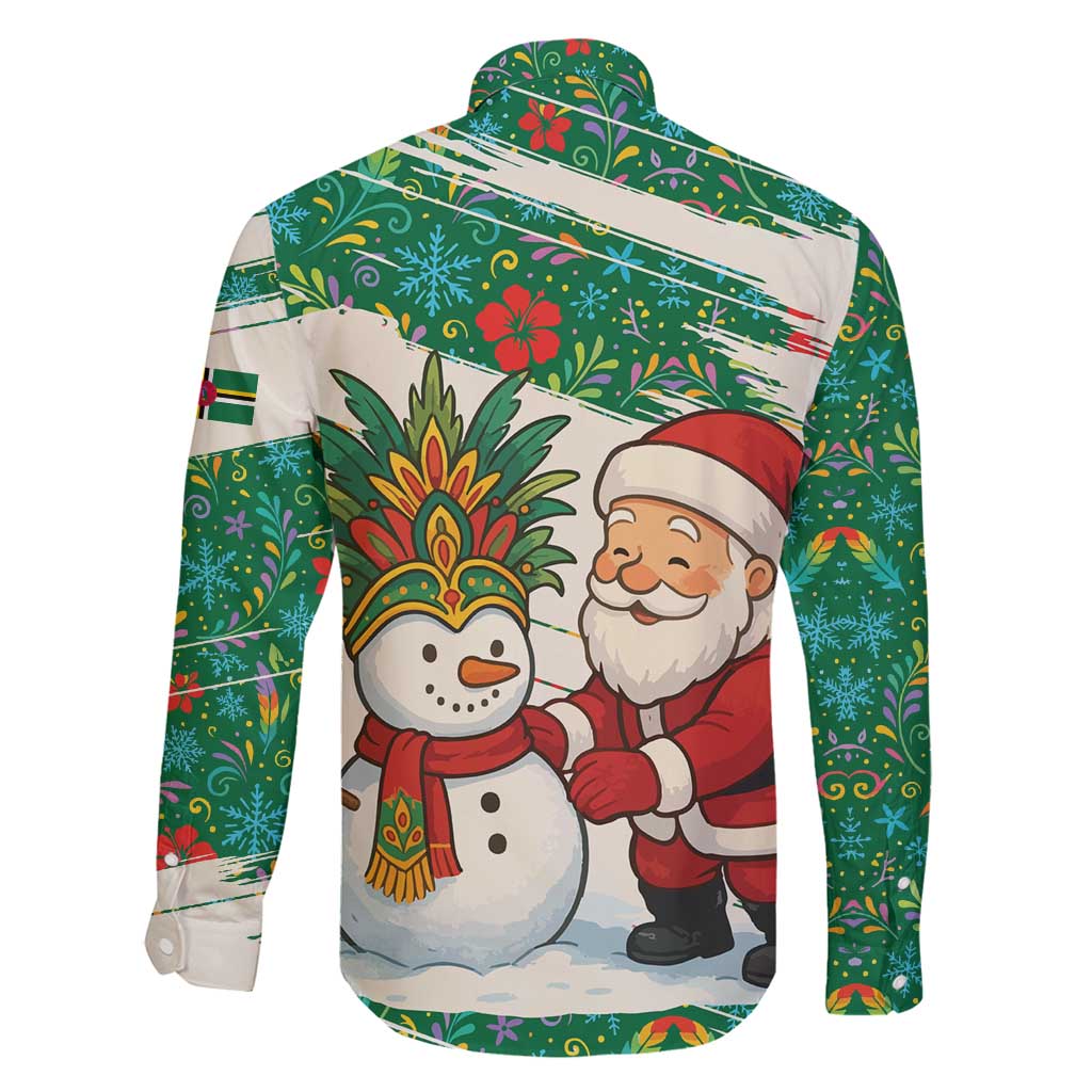 Dominica Christmas Family Matching Puletasi and Hawaiian Shirt with Santa Snowman and Tropical Carnival Headpiece - Wonder Print Shop