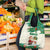 Dominica Christmas Grocery Bag with Santa Snowman and Tropical Carnival Headpiece - Wonder Print Shop