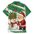 Dominica Christmas Hawaiian Shirt with Santa Snowman and Tropical Carnival Headpiece - Wonder Print Shop