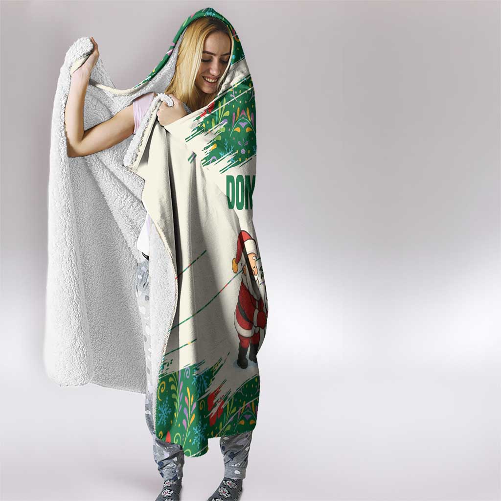 Dominica Christmas Hooded Blanket with Santa Snowman and Tropical Carnival Headpiece - Wonder Print Shop