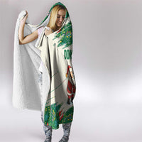 Dominica Christmas Hooded Blanket with Santa Snowman and Tropical Carnival Headpiece - Wonder Print Shop