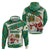 Dominica Christmas Hoodie with Santa Snowman and Tropical Carnival Headpiece - Wonder Print Shop