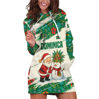 Dominica Christmas Hoodie Dress with Santa Snowman and Tropical Carnival Headpiece - Wonder Print Shop