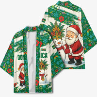 Dominica Christmas Kimono with Santa Snowman and Tropical Carnival Headpiece - Wonder Print Shop