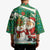 Dominica Christmas Kimono with Santa Snowman and Tropical Carnival Headpiece - Wonder Print Shop