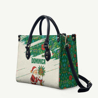 Dominica Christmas Leather Bag with Santa Snowman and Tropical Carnival Headpiece - Wonder Print Shop