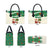 Dominica Christmas Leather Bag with Santa Snowman and Tropical Carnival Headpiece - Wonder Print Shop