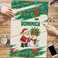 Dominica Christmas Puzzle with Santa Snowman and Tropical Carnival Headpiece - Wonder Print Shop