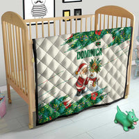 Dominica Christmas Quilt with Santa Snowman and Tropical Carnival Headpiece - Wonder Print Shop