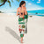 Dominica Christmas Sarong with Santa Snowman and Tropical Carnival Headpiece - Wonder Print Shop