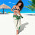 Dominica Christmas Sarong with Santa Snowman and Tropical Carnival Headpiece - Wonder Print Shop
