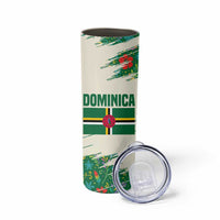 Dominica Christmas Skinny Tumbler with Santa Snowman and Tropical Carnival Headpiece - Wonder Print Shop
