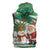 Dominica Christmas Sleeveless Hoodie with Santa Snowman and Tropical Carnival Headpiece - Wonder Print Shop