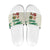 Dominica Christmas Slide Sandals with Santa Snowman and Tropical Carnival Headpiece - Wonder Print Shop