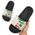 Dominica Christmas Slide Sandals with Santa Snowman and Tropical Carnival Headpiece - Wonder Print Shop