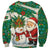 Dominica Christmas Sweatshirt with Santa Snowman and Tropical Carnival Headpiece - Wonder Print Shop