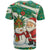Dominica Christmas T Shirt with Santa Snowman and Tropical Carnival Headpiece - Wonder Print Shop