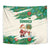 Dominica Christmas Tapestry with Santa Snowman and Tropical Carnival Headpiece - Wonder Print Shop