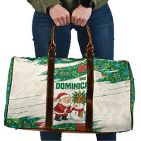 Dominica Christmas Travel Bag with Santa Snowman and Tropical Carnival Headpiece - Wonder Print Shop