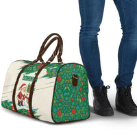 Dominica Christmas Travel Bag with Santa Snowman and Tropical Carnival Headpiece - Wonder Print Shop