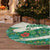 Dominica Christmas Tree Skirt with Santa Snowman and Tropical Carnival Headpiece - Wonder Print Shop